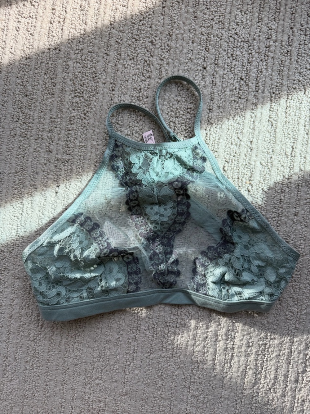 Body by Victoria Mesh Lace High Neck Bralette - Size XS - NWT